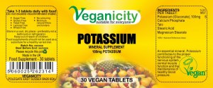 Vegan Potassium 100mg Tablets
