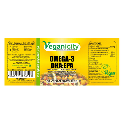 Vegan Omega 3 Capsules - Plant-based supplement - ingredients