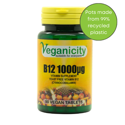 Vegan vitamin b12 1000 mcg supplement tablets