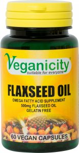 Vegan Flaxseed Oil 500mg Capsules
