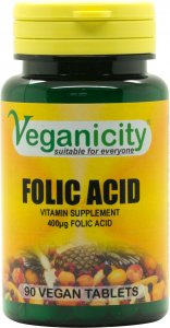 Vegan Folic Acid 400µg Tablets