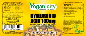 Vegan Hyaluronic Acid 100mg Tablets