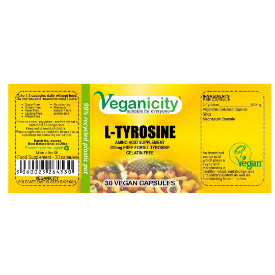 Vegan L-Tyrosine Supplement Ingredients