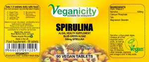 Vegan Spirulina 500mg Tablets