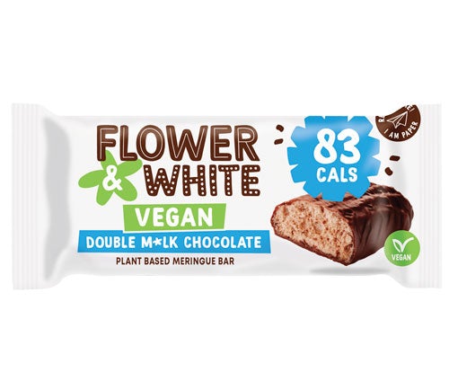 Flower & White Vegan Meringue Snack Bars - Double Chocolate